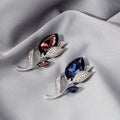 Fashion Crystal Calla Lily Copper Flower Brooch Elegant Minimalist Floral Corsage Pin view 1