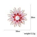 Alloy Zircon Pearl Flower Brooch Pin For Dresses And Coats view 5