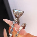 High End Full Zircon Two Piece Ring Set, Fashion Stackable Rings For Women, Jewelry view 3