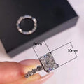 High End Full Zircon Two Piece Ring Set, Fashion Stackable Rings For Women, Jewelry view 5