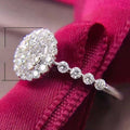 Fashion Round Crystal Zircon Ring For Women, European Style Engagement And Proposal Jewelry view 5