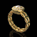 Trendy Unisex Gold Plated Copper Ring With Zircon Creative Fashion Finger Jewelry view 4