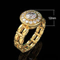 Trendy Unisex Gold Plated Copper Ring With Zircon Creative Fashion Finger Jewelry view 5