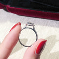 Classic Four Prong Round Zircon Women's Wedding Ring Sweet Bridal Band view 4