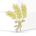 Alloy Zircon Wheat Ear Brooch Pin For Winter Coat Decoration view 2