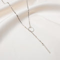 Punk Fashion Metal Bar Circle Short Necklace, Minimalist Adjustable Choker Jewelry Accessories view 1