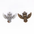Zinc Alloy Owl Charm Pendant No.343400 for DIY Necklace Bracelet Jewelry Making view 1