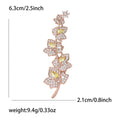 Alloy Zircon Maple Leaf Brooch Pin For Suits And Jackets view 5
