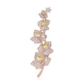Alloy Zircon Maple Leaf Brooch Pin For Suits And Jackets view 1