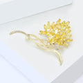 Alloy Zircon Flower Brooch For Women's Coats And Dresses view 4