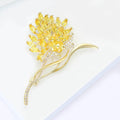 Alloy Zircon Flower Brooch For Women's Coats And Dresses view 3