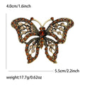 Alloy Rhinestone Butterfly Brooch Pin For Coat And Shirt Decoration view 5