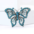 Alloy Rhinestone Butterfly Brooch Pin For Coat And Shirt Decoration view 3