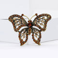 Alloy Rhinestone Butterfly Brooch Pin For Coat And Shirt Decoration view 4