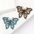 Alloy Rhinestone Butterfly Brooch Pin For Coat And Shirt Decoration view 2