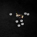 Round Transparent Acrylic Anti-Pain Ear Clip Converter Pads Gold Alloy Non-Pierced Elegant DIY Earrings view 1