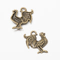 Zinc Alloy Rooster Charm Pendant for DIY Necklace Bracelet Jewelry Making view 2