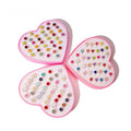 Cartoon Kids Adjustable Rings With Heart Box Faux Gemstone Rhinestone Pearl Flowers view 4
