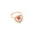 Cartoon Kids Adjustable Rings With Heart Box Faux Gemstone Rhinestone Pearl Flowers view 5