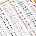 108 Pairs Elegant Colorful Rhinestone Stud Set With Plastic Pins Simple Ear Hole Care Earrings view 2