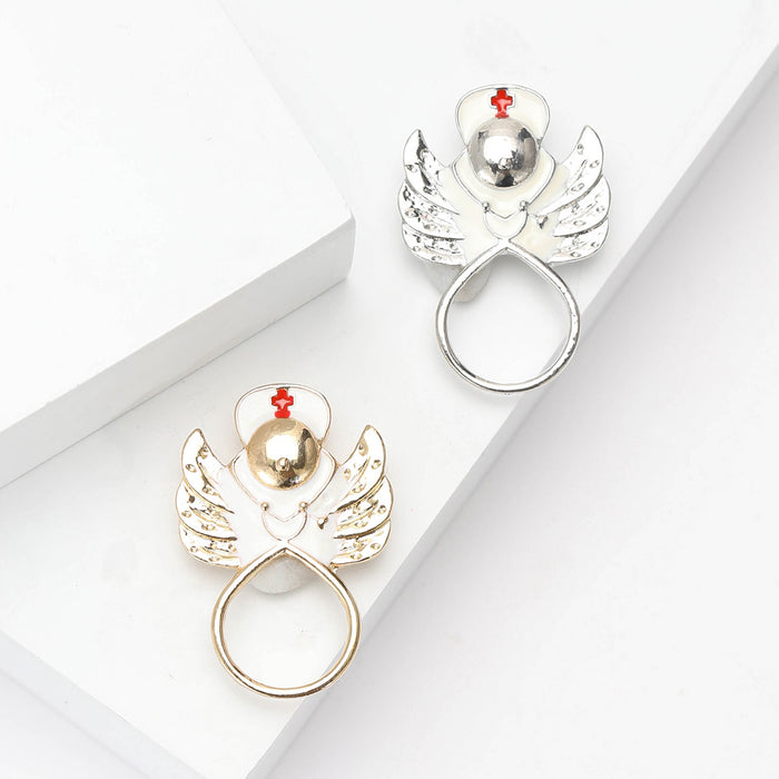 Alloy Enamel Nurse Brooch Pin For Women's Coat And Blazer Decoration