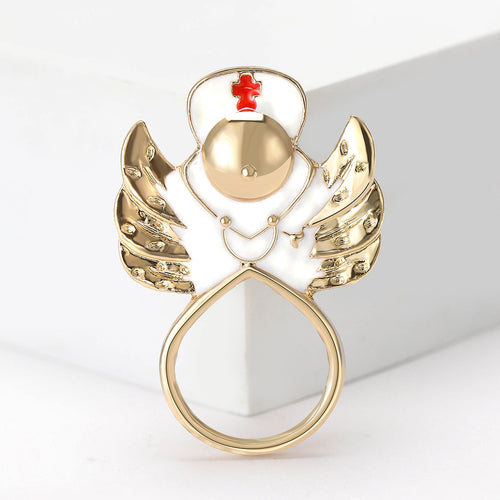 Alloy Enamel Nurse Brooch Pin For Women's Coat And Blazer Decoration