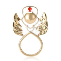 Alloy Enamel Nurse Brooch Pin For Women's Coat And Blazer Decoration view 5