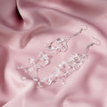 Elegant Long Tassel Water Drop Crystal Rhinestone Branch Dangle Alloy Ear Hook Bridal Party Earrings view 4
