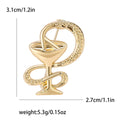 Alloy Enamel Star Of Life Snake Brooch Pin For Medical Uniforms view 4
