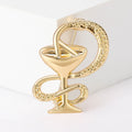 Alloy Enamel Star Of Life Snake Brooch Pin For Medical Uniforms view 2