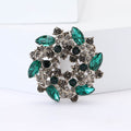 Alloy Glass Flower Brooch For Women's Sweaters And Coats view 2