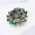 Alloy Glass Flower Brooch For Women's Sweaters And Coats view 3