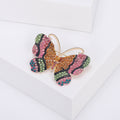 Alloy Rhinestone Butterfly Brooch For Coat And Shirt Accessories view 4