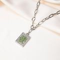 Creative Chinese Culture Hip Hop Rhinestone Fortune Character Pendant Necklace Fashion Chain view 2