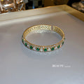 Korean Style Geometric Square Rhinestone Alloy Bangle For Elegant Fashion OL Jewelry view 2