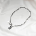Korean Trendy Square Black White Checkerboard Hip Hop Choker Clavicle Chain Necklace view 3