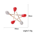 Alloy Rhinestone Match Star Brooch Pin For Suits And Sweaters view 5