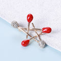 Alloy Rhinestone Match Star Brooch Pin For Suits And Sweaters view 2