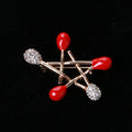 Alloy Rhinestone Match Star Brooch Pin For Suits And Sweaters view 4
