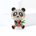 Alloy Rhinestone Panda Brooch Pin For Suits Coats And Dresses view 2