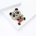 Alloy Rhinestone Panda Brooch Pin For Suits Coats And Dresses view 4