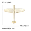 Copper Plated Airplane Brooch Pin For Unisex Suit Decoration view 6