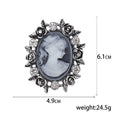 Alloy Rhinestone Vintage Lady Flower Brooch Pin For Cardigans view 5