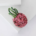 Alloy Rhinestone Dragon Fruit Brooch For Cute Women's Clothing Decor view 3