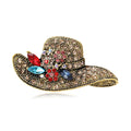 Alloy Rhinestone Hat Brooch Pin For Suits And Cardigans view 1