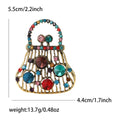 Alloy Rhinestone Handbag Brooch Pin For Women Suit Decoration view 6