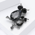 Metal Alloy Crystal Owl Brooch Pin For Fashion Clothing Accessories view 2