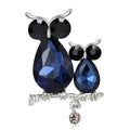 Metal Alloy Crystal Owl Brooch Pin For Fashion Clothing Accessories view 1