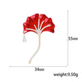 Alloy Zircon Ginkgo Leaf Brooch Pin And Scarf Clip view 5