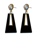 European Style Acrylic Geometric Trapezoid Drop Earrings With Silver Pins For Women view 5